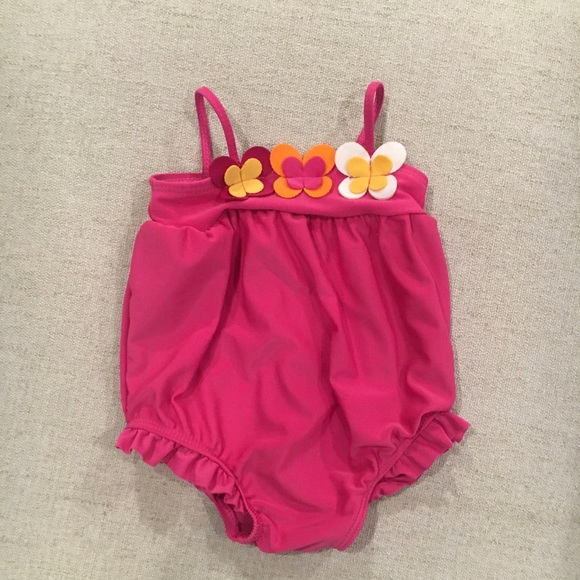 Pink and Orange Floral Swimsuit - Picture 11 of 16